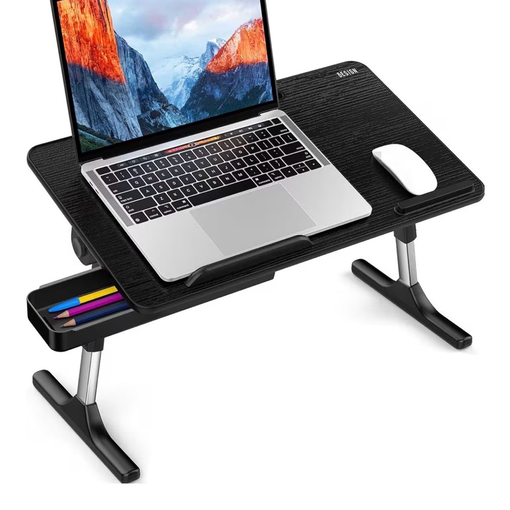 NWT Laptop Desk Black Adjustable Height and Angle
